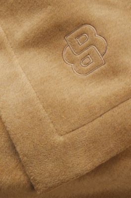 &Uuml;berwurf mit Double-B-Monogramm, Braun