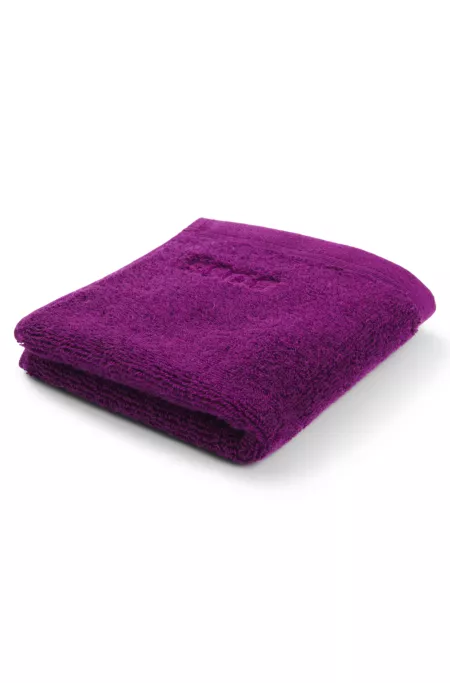 Aegean-cotton face cloth with tonal logo