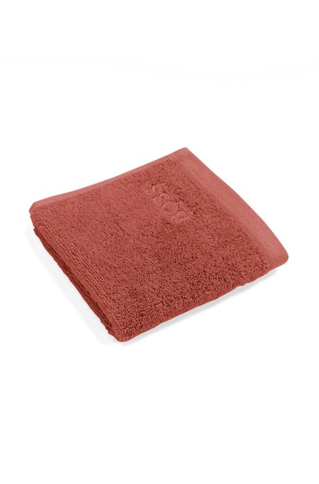 Face cloth in combed Aegean cotton, Dark Orange