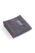 Finest Egyptian cotton face cloth with logo embroidery, Anthracite