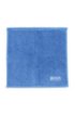 Finest Egyptian cotton face cloth with logo embroidery, Blue