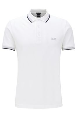 hugo boss grey and yellow polo