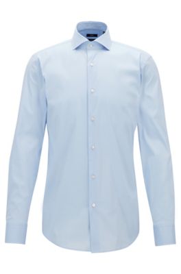 Slim-fit shirt in structured cotton 