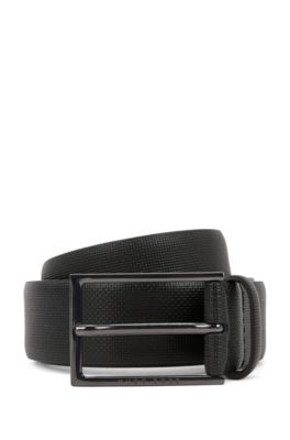 hugo boss belt black leather mens