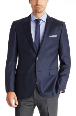 Virgin Wool Sport Coat, Regular Fit | The James, Dark Blue