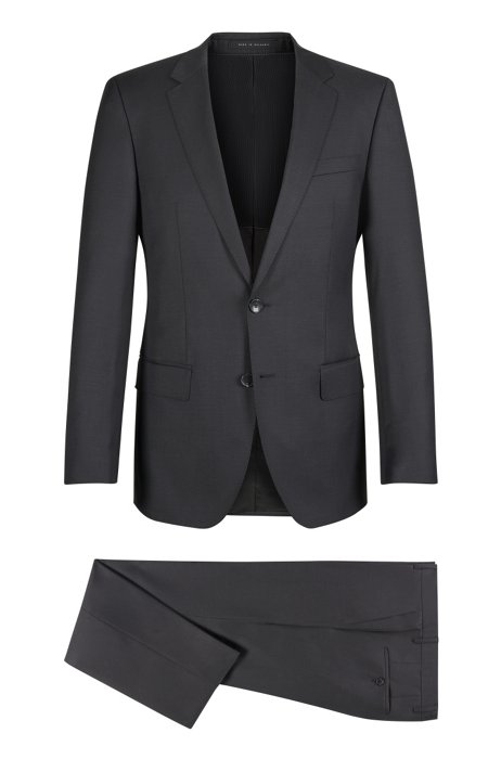 Virgin Wool Suit, Slim Fit | Huge/Genius, Dark Grey
