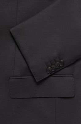 Virgin Wool Suit, Slim Fit | Huge/Genius, Dark Grey