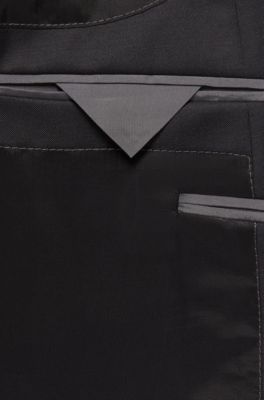 Virgin Wool Suit, Slim Fit | Huge/Genius, Dark Grey