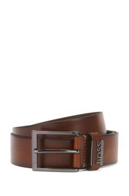 BOSS - Leather Belt with Metal Logo | Senol