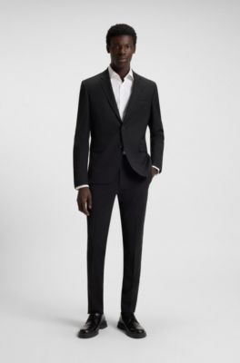 Slim-fit business shirt in cotton poplin, White