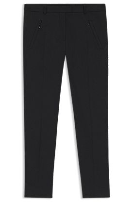 Pantalon Slim Fit court, zippé au bas des jambes
