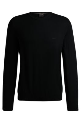 BOSS - Crew-neck sweater in merino wool