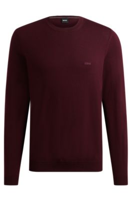 BOSS - Regular-fit sweater in extra-fine merino