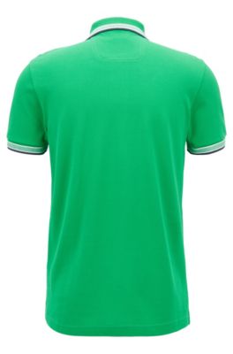 Cotton Polo Shirt, Regular Fit | Paddy, Open Green