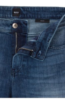 Slim-fit jeans in mid-wash denim, Blue