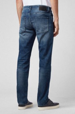 Slim-fit jeans in mid-wash denim, Blue