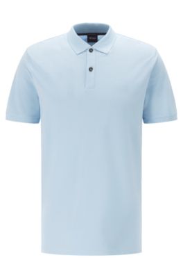 light blue hugo boss polo shirt