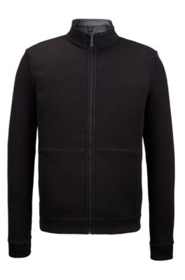 hugo boss zip cardigan