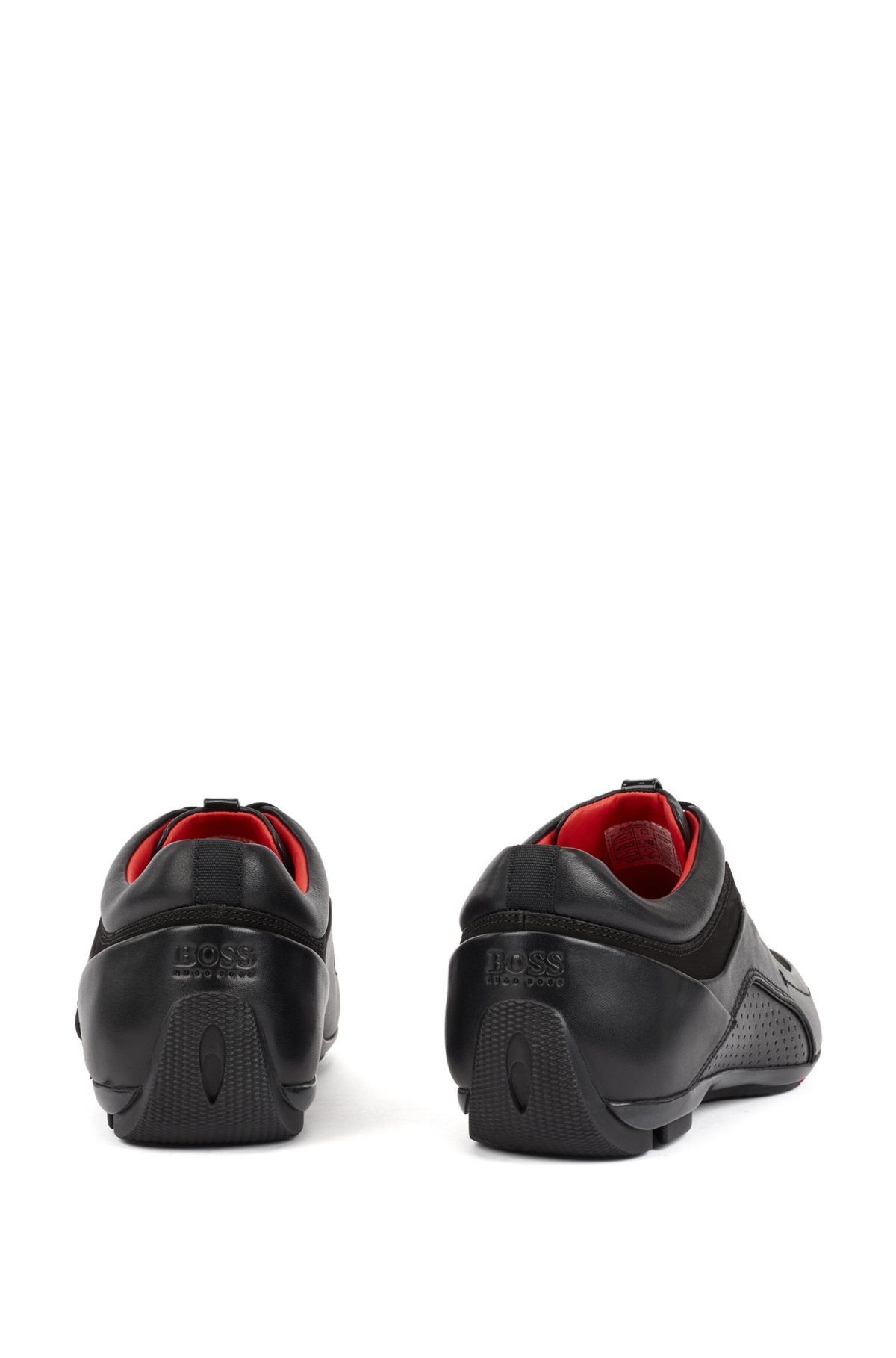 cascada cascada computadora BOSS - Sneakers in leather and carbon fiber