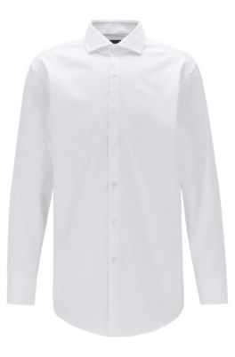 hugo boss white slim fit shirt