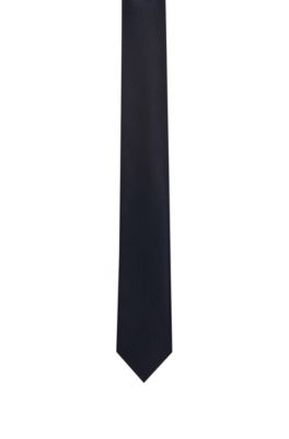 Hugo Boss - Solid Tone Tie In Virgin Wool - Dark Blue