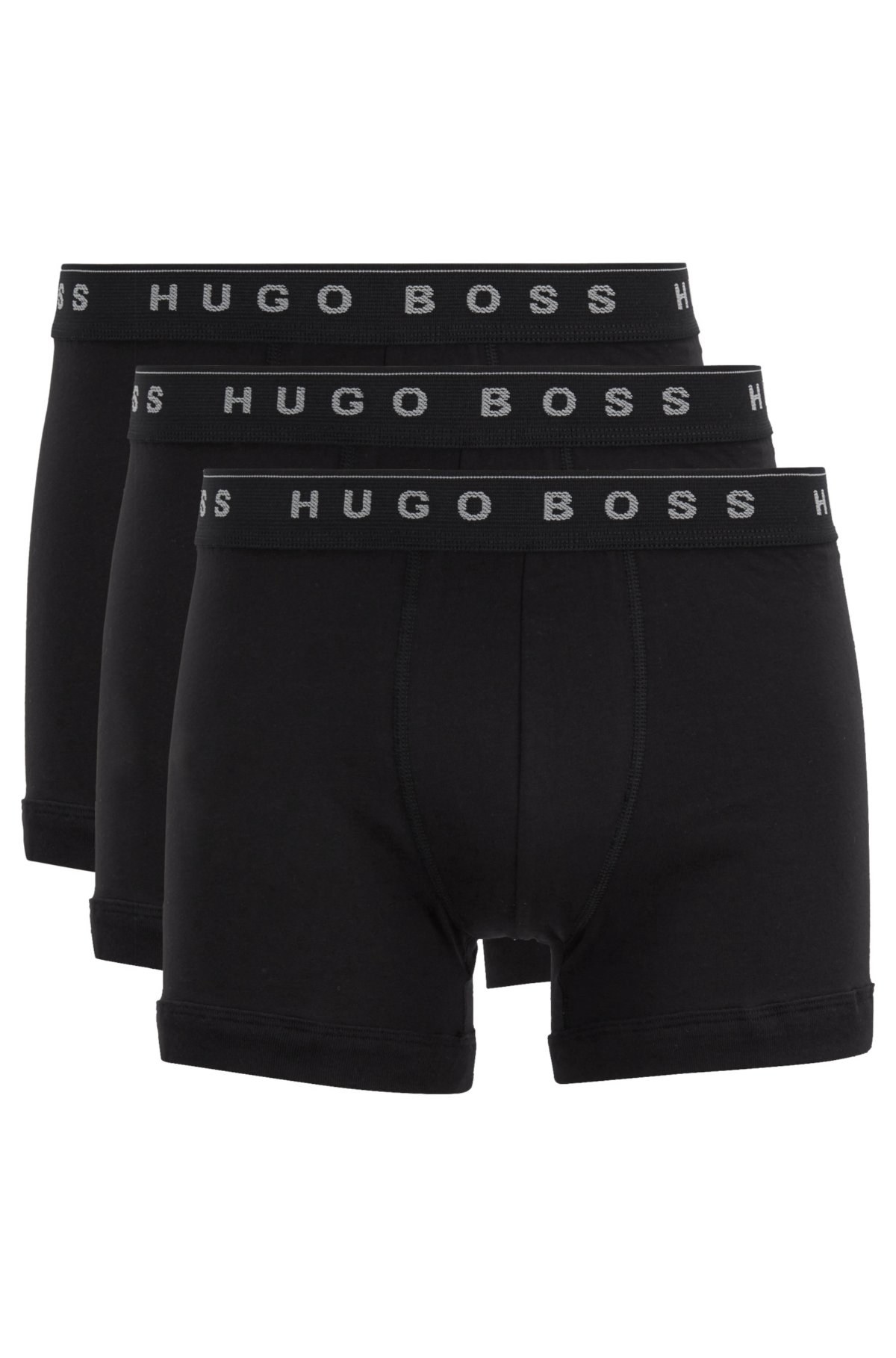 Hugo Boss Pure Cotton Boxer 3 Pack Charcoal/Black/Grey 50236732-061 at  International Jock