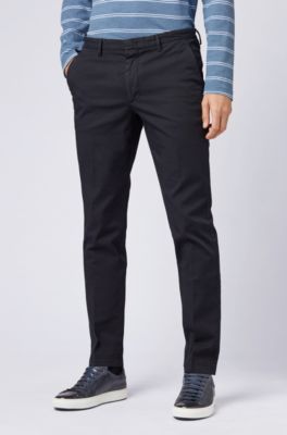 Stretch Gabardine Chino Pant, Slim Fit | Kaito W, Dark Blue