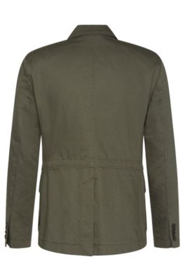 Cotton Linen Field Jacket | Nelio W, Dark Green