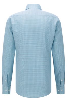 Houndstooth Cotton Dress Shirt, Slim Fit | Jason&nbsp;, Open Green