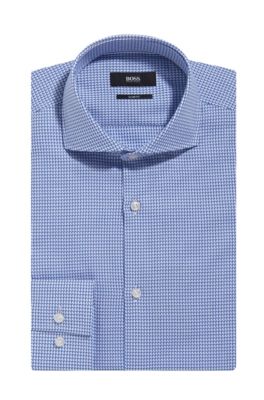 Houndstooth Cotton Dress Shirt, Slim Fit | Jason&nbsp;, Blue