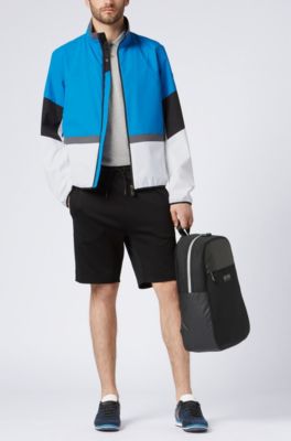 Slim-fit stretch-cotton polo shirt with contrast tipping, Open Grey