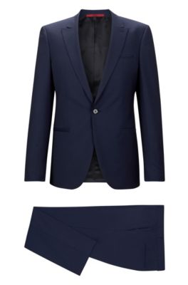 Italian Virgin Wool Suit, Slim Fit | Adgin/Hiels, Open Blue