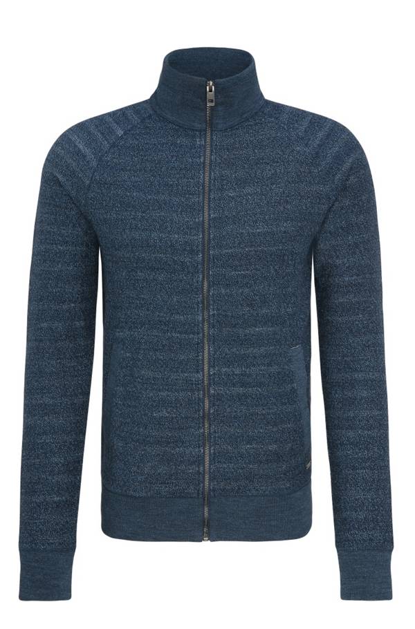 'Zlate' | Melange Cotton Full-Zip Sweater