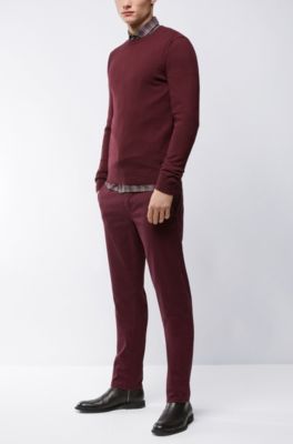 Plaid Cotton Button Down Shirt, Slim Fit | Cattitude, Open Red