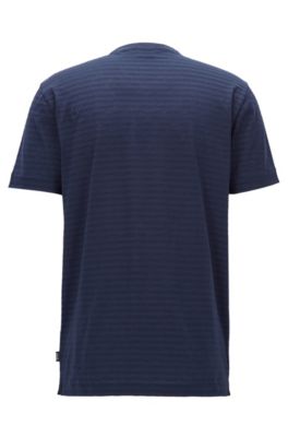 Striped Pima Cotton T-Shirt | Tilson, Dark Blue