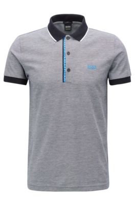 BOSS - Slim-fit logo polo shirt in cotton piqué