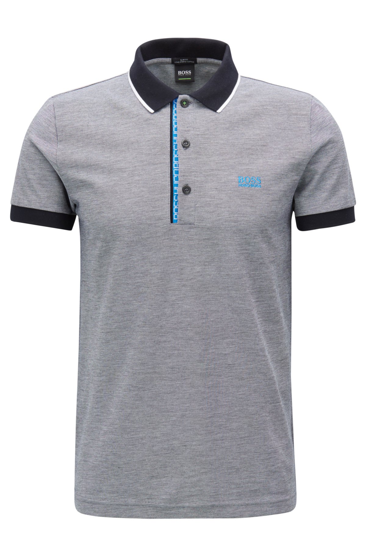 golf utilgivelig suge BOSS - Slim-fit logo polo shirt in cotton piqué