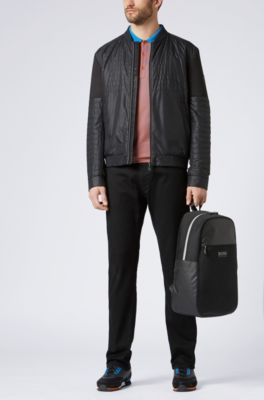 Slim-fit logo polo shirt in cotton piqu&eacute;, Orange