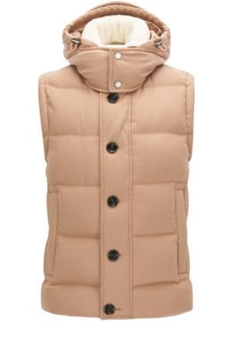 BOSS - Virgin Wool Cashmere Blend Puffer Vest | T-Denis