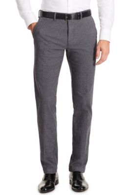 Patterned Stretch Cotton Pant, Regular Fit | Crigan W, Open Grey