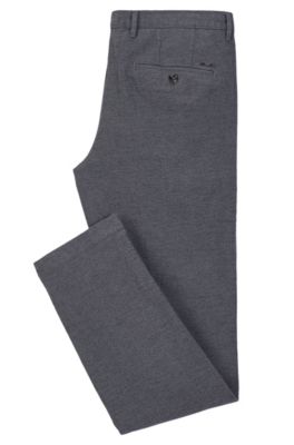 Patterned Stretch Cotton Pant, Regular Fit | Crigan W, Open Grey