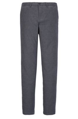 Patterned Stretch Cotton Pant, Regular Fit | Crigan W, Open Grey