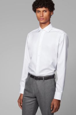 hugo boss white formal shirt