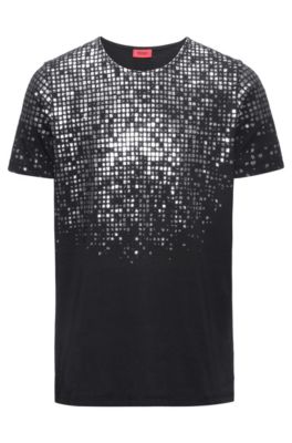 HUGO - Foil-Print Cotton T-Shirt | Dilver