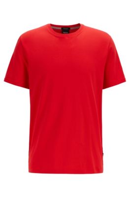 Hugo Boss Regular-fit T-shirt In Soft Cotton In Red