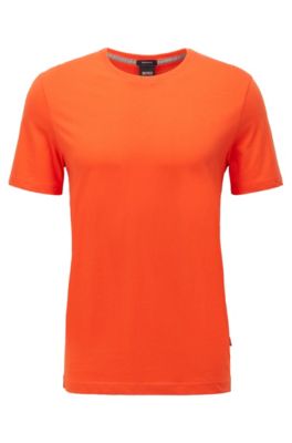 Hugo Boss - Regular Fit T Shirt In Soft Cotton - Orange