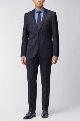 Cotton Linen Dress Shirt, Slim Fit | Ismo, Blue