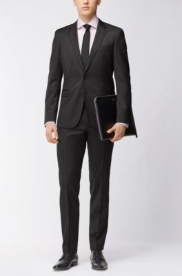 slim fit dress slacks Athletic Fit Dress Shirt in Mid Blue