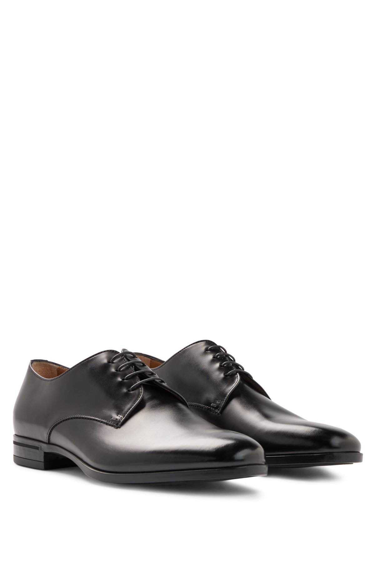 BOSS Derby shoes in vegetable-tanned leather