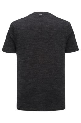 Faux Leather-Trim Cotton T-Shirt | Dohnny, Black